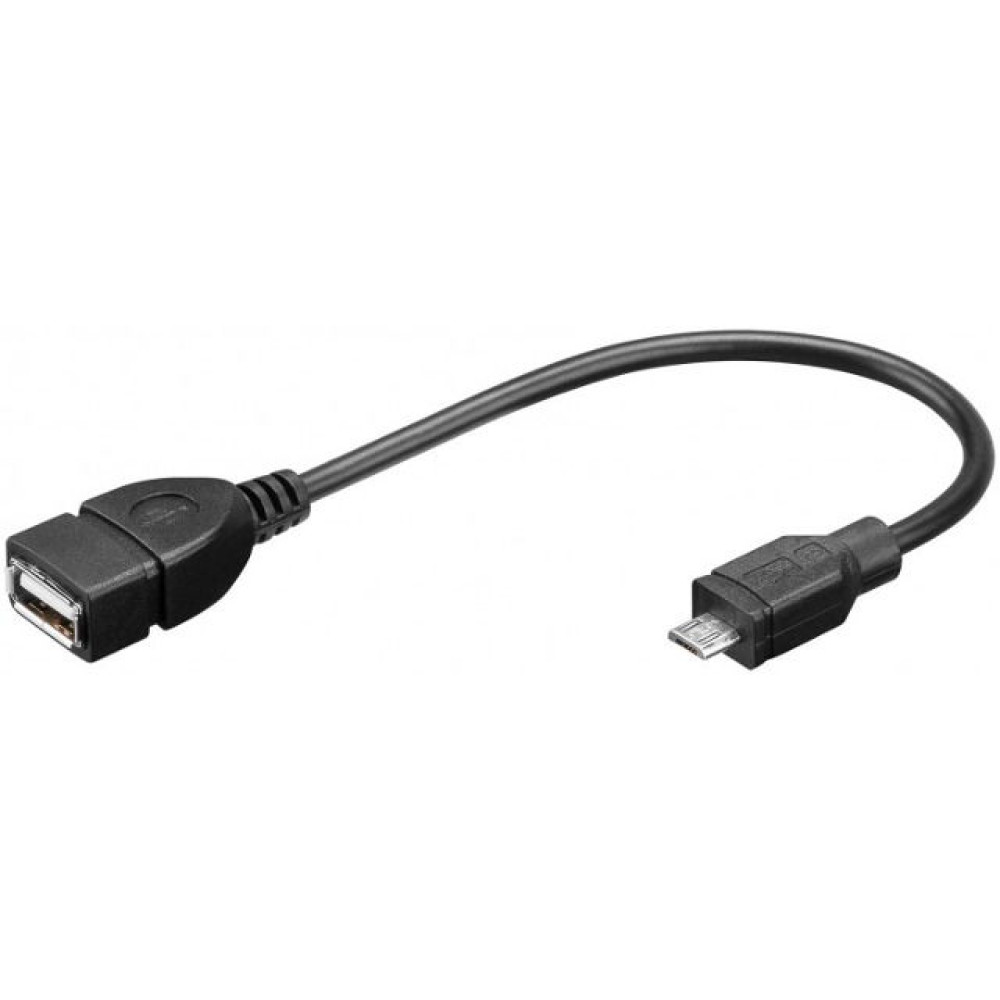 Kabel USB 2.0 A ženski / Micro-B muški 0,20m OTG Kabel USB 2.0 A ženski / Micro-B muški 0,20m OTG
