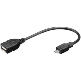 Kabel USB 2.0 A ženski / Micro-B muški 0,20m OTG