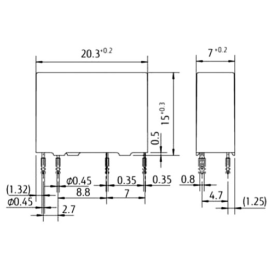Relej 12VDC 5A 1xU 720R FTR-F3AA012E-HA Fujitsu