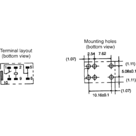 Relej 12VDC 1A 1xU 960R Omron; G5V1-12