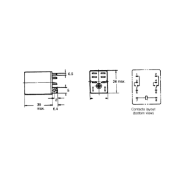 Relej 24VDC 10A 2xU 650R Omron; LY2N 24VDC