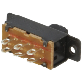 Prekidač klizni ON-ON 2x3pin 0,5A 24VDC za šasiju