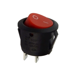 Prekidač vaga ON-OFF 1x2pin 250V 6A okrugli crveni