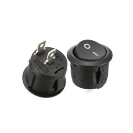 Prekidač vaga ON-OFF 1x2pin 250V 6A okrugli crni