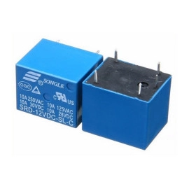 Relej 12VDC 10A 1xU 18x15x15mm Songle