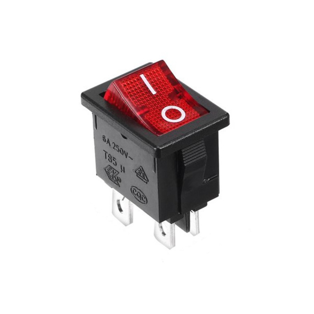 Prekidač vaga ON-OFF 2x2pin 6A 250V s tinj.crveni Prekidač vaga ON-OFF 2x2pin 6A 250V s tinj.crveni