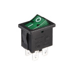 Prekidač vaga ON-OFF 2x2pin 6A 250V s tinj.zeleni