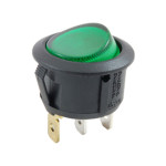 Prekidač vaga ON-OFF 1x3pin 6A 250V s tinj. zelen