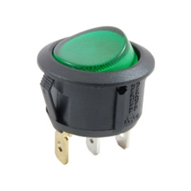 Prekidač vaga ON-OFF 1x3pin 6A 250V s tinj. zelen