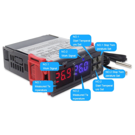 Termostat digitalni dupli -50-125°C 12VDC STC-3008