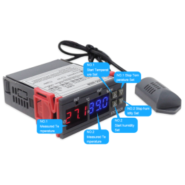 Termostat digitalni + vlaga -20-80°C 24VDC STC3028