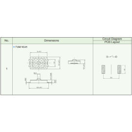 Taster 0,65mm SMD 3x2,1mm 0,02A 12V ležeći SMT