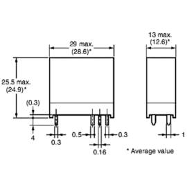 Relej 12VDC 16A 1xU 275R Omron, G2R1E-12