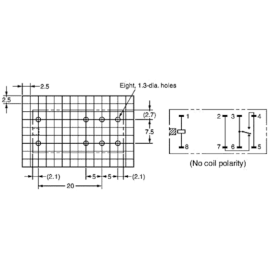 Relej 12VDC 16A 1xU 275R Omron, G2R1E-12