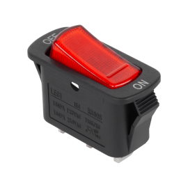 Prekidač vaga ON-OFF 1x3pin 16A 230V s tinj.crveni