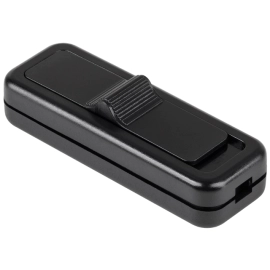 Prekidač za kabel klizni 230V 2A crni 66x23x13mm
