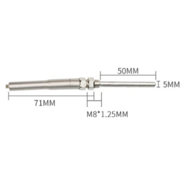 Temperaturna sonda K-tip 0-400°C 50mm M8 1m