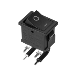 Prekidač vaga ON-OFF 1x2pin 6A 230V crni kutni