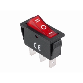 Prekidač vaga ON-OFF-ON 1x3pin 15A 250V s tinj.crv