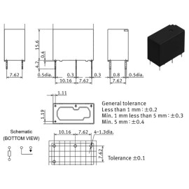 Relej 12VDC 10A 1xU 360R ALQ112 Panasonic