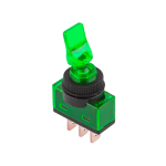 Prekidač KIP ON-OFF 1x3pin 12VDC 20A s tinj. zelen