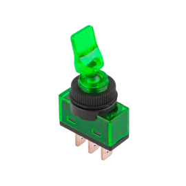 Prekidač KIP ON-OFF 1x3pin 12VDC 20A s tinj. zelen