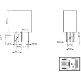 Relej auto 12VDC / 35A 1xU; HFV6-G/12-HT