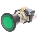 Prekidač potezni ON-OFF 3pin 14VDC 10A + zel. LED