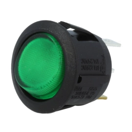 Prekidač vaga ON-OFF 1x3pin 10A 230V s tinj. zelen