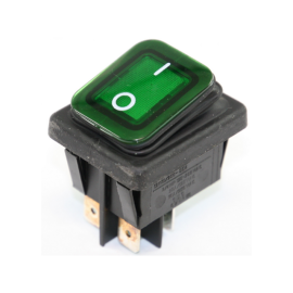 Prekidač vaga ON-OFF 2x2pol 16A 230V IP65 zel. LED