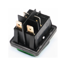 Prekidač vaga ON-OFF 2x2pol 16A 230V IP65 zel. LED