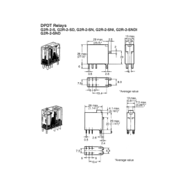 Relej 24VAC 5A 2xU 260R G2R-2-S 24VAC (S) Omron