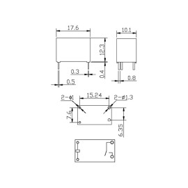 Relej 5VDC 5A 1xU 125R FRS