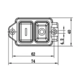 Prekidač elektromagnet. 230V 16A IP55 5-pin YCZ3-C