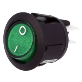 Prekidač vaga ON-OFF 2x2pin 10A 230V s tinj. zelen