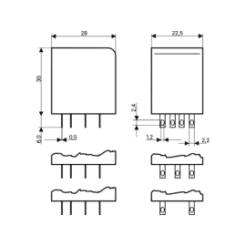 Relej 24VDC 6A 4xU 777R PT570024 Schrack