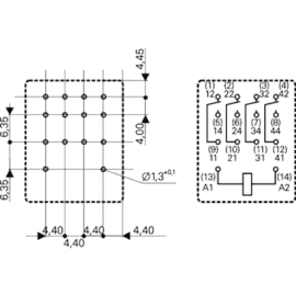Relej 24VDC 6A 4xU 777R PT570024 Schrack