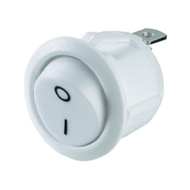 Prekidač vaga ON-OFF 1x2pin 250V 10A okrug. bijeli
