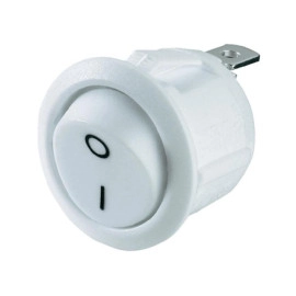 Prekidač vaga ON-OFF 1x2pin 250V 10A okrug. bijeli