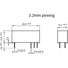 Relej 5VDC 10A 1xU 113R HF118F/005-1ZS1T Hongfa