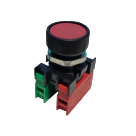 Tipkalo pritisno ravno 1NO+1NC 660/12A zeleno ER11