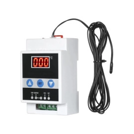 Termostat digitalni -50-120°C 230VAC 10A za šinu