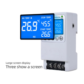 Termostat digitalni -19-120°C 230VAC 10A za šinu