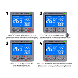 Termostat digitalni -19-120°C 230VAC 10A za šinu