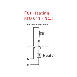 Termostat bimetalni 0-60°C, grijanje, za šinu