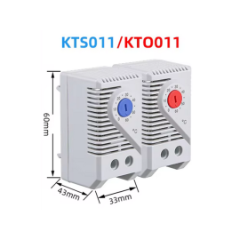 Termostat bimetalni 0-60°C, grijanje, za šinu