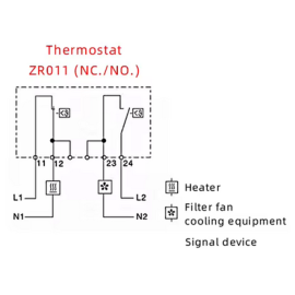 Termostat bimetalni 0-60°C, grijanje i hlađenje