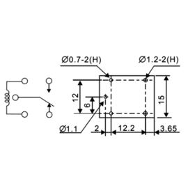 Relej 24VDC 10A 1xU 1600R PCB LEG-24 Rayex