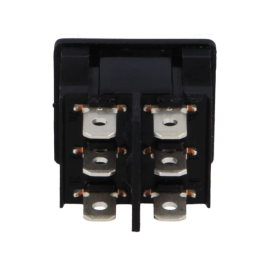 Prekidač vaga ON-OFF-ON 2x3pin 6A 250V mini crni