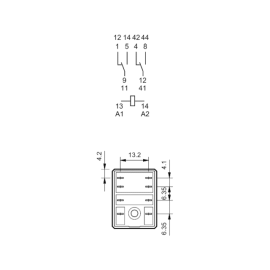 Relej 24VDC 20A 2xU 600R Finder 55.32.9.024.0040